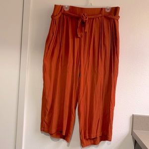 Torrid Burnt Orange Gaucho Pants 18/20 Wide Leg